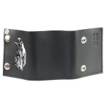 Milwaukee Leather MLW7838 Men’s 4″ Leather “Flaming Eagle” Tri-Fold Wallet w/ Anti-Theft Stainless Steel Chain - Image 7