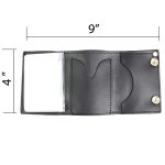 Milwaukee Leather MLW7838 Men’s 4″ Leather “Flaming Eagle” Tri-Fold Wallet w/ Anti-Theft Stainless Steel Chain - Image 5