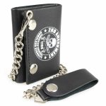 Milwaukee Leather MLW7839 Men’s 4″ Leather “2nd Amendment” Tri-Fold Wallet w/ Anti-Theft Stainless Steel Chain
