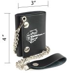Milwaukee Leather MLW7840 Men’s 4″ Leather “Skeleton Finger” Tri-Fold Wallet w/ Anti-Theft Stainless Steel Chain - Image 15