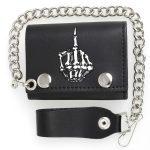 Milwaukee Leather MLW7840 Men’s 4″ Leather “Skeleton Finger” Tri-Fold Wallet w/ Anti-Theft Stainless Steel Chain - Image 11