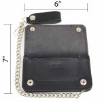 Milwaukee Leather MLW7881 Men’s 6″ Long Leather “Braided” Bi-Fold Biker Wallet w/ Anti-Theft Stainless Steel Chain - Image 5