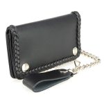 Milwaukee Leather MLW7881 Men’s 6″ Long Leather “Braided” Bi-Fold Biker Wallet w/ Anti-Theft Stainless Steel Chain - Image 10