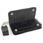 Milwaukee Leather MLW7881 Men’s 6″ Long Leather “Braided” Bi-Fold Biker Wallet w/ Anti-Theft Stainless Steel Chain - Image 7
