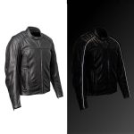 Milwaukee Motorcycle Clothing Co. Men’s Top-Spot Scooter Style Black Leather Jacket w/  Reflective Piping MMC10007 - Image 6