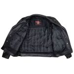 Milwaukee Motorcycle Clothing Co. Men’s Unforgiven MC Style Black Leather Jacket w/ Lapel Collar MMC10008 - Image 9