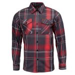 MMCC Scorpion Men’s Red Black White Plaid Flannel Shirt – 100% Cotton Long Sleeve Button-Up – MMC11601 - Image 12