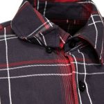 MMCC Scorpion Men’s Red Black White Plaid Flannel Shirt – 100% Cotton Long Sleeve Button-Up – MMC11601 - Image 9