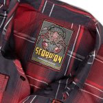 MMCC Scorpion Men’s Red Black White Plaid Flannel Shirt – 100% Cotton Long Sleeve Button-Up – MMC11601 - Image 5