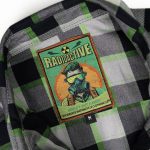 MMCC Radioactive Men’s Black Gray Green Plaid Flannel Shirt – 100% Cotton Long Sleeve Button-Up – MMC11602 - Image 8