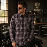MMCC Men’s The Shadow Grey Red Plaid Flannel Shirt – 100% Cotton with Microfiber Wipe Panel – MMC11603 - Image 7
