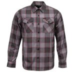 MMCC Men’s The Shadow Grey Red Plaid Flannel Shirt – 100% Cotton with Microfiber Wipe Panel – MMC11603 - Image 15