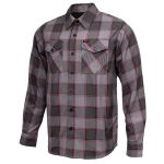 MMCC Men’s The Shadow Grey Red Plaid Flannel Shirt – 100% Cotton with Microfiber Wipe Panel – MMC11603 - Image 16