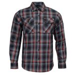 MMCC Men’s Eclipse Grey Black Red Plaid Flannel Shirt – 100% Cotton with Microfiber Wipe Panel -MMC11605 - Image 12