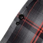 MMCC Men’s Eclipse Grey Black Red Plaid Flannel Shirt – 100% Cotton with Microfiber Wipe Panel -MMC11605 - Image 7