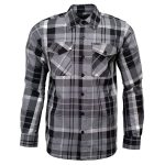 MMCC Men’s Mastodon Grey Black White Plaid Flannel Shirt – 100% Cotton with Microfiber Wipe Panel – MMC11606 - Image 12