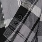 MMCC Men’s Mastodon Grey Black White Plaid Flannel Shirt – 100% Cotton with Microfiber Wipe Panel – MMC11606 - Image 11