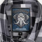 MMCC Men’s Mastodon Grey Black White Plaid Flannel Shirt – 100% Cotton with Microfiber Wipe Panel – MMC11606 - Image 7