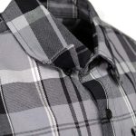 MMCC Men’s Mastodon Grey Black White Plaid Flannel Shirt – 100% Cotton with Microfiber Wipe Panel – MMC11606 - Image 10