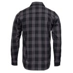 MMCC Men’s Smoke Screen Grey Black Plaid Flannel Shirt – 100% Cotton with Microfiber Wipe Panel – MMC11607 - Image 14