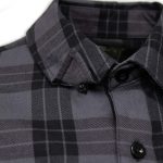 MMCC Men’s Smoke Screen Grey Black Plaid Flannel Shirt – 100% Cotton with Microfiber Wipe Panel – MMC11607 - Image 9
