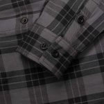 MMCC Men’s Smoke Screen Grey Black Plaid Flannel Shirt – 100% Cotton with Microfiber Wipe Panel – MMC11607 - Image 11
