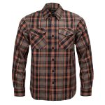 MMCC Men’s Brimstone Plaid Black Orange Tan Flannel Shirt – 100% Cotton with Microfiber Wipe Panel – MMC11608 - Image 9