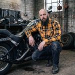 MMCC Deadbolt Men’s Mustard Black White Plaid Flannel Shirt – 100% Cotton with Microfiber Wipe Panel – MMC11620 - Image 7