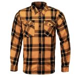 MMCC Deadbolt Men’s Mustard Black White Plaid Flannel Shirt – 100% Cotton with Microfiber Wipe Panel – MMC11620 - Image 13