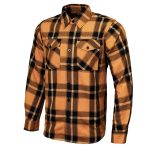MMCC Deadbolt Men’s Mustard Black White Plaid Flannel Shirt – 100% Cotton with Microfiber Wipe Panel – MMC11620 - Image 14