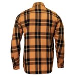 MMCC Deadbolt Men’s Mustard Black White Plaid Flannel Shirt – 100% Cotton with Microfiber Wipe Panel – MMC11620 - Image 15