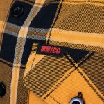 MMCC Deadbolt Men’s Mustard Black White Plaid Flannel Shirt – 100% Cotton with Microfiber Wipe Panel – MMC11620 - Image 11