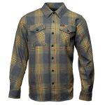 MMCC Garrison Men’s Olive Gray Black Plaid Flannel Shirt – 100% Cotton Long Sleeve Button-Up – MMC11621 - Image 14
