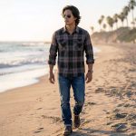 MMCC Blackout Men’s Black Gray Red Plaid Flannel Shirt – 100% Cotton Long Sleeve Button-Up – MMC11622 - Image 8
