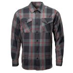 MMCC Blackout Men’s Black Gray Red Plaid Flannel Shirt – 100% Cotton Long Sleeve Button-Up – MMC11622 - Image 14