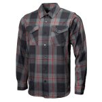 MMCC Blackout Men’s Black Gray Red Plaid Flannel Shirt – 100% Cotton Long Sleeve Button-Up – MMC11622 - Image 15