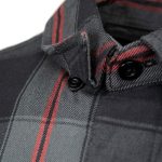 MMCC Blackout Men’s Black Gray Red Plaid Flannel Shirt – 100% Cotton Long Sleeve Button-Up – MMC11622 - Image 11