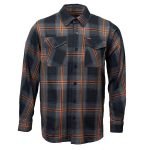 MMCC Burnline Men’s Black Gray Orange Plaid Flannel Shirt – 100% Cotton Long Sleeve Button-Up – MMC11623 - Image 12