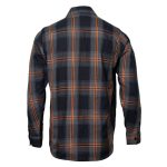 MMCC Burnline Men’s Black Gray Orange Plaid Flannel Shirt – 100% Cotton Long Sleeve Button-Up – MMC11623 - Image 14