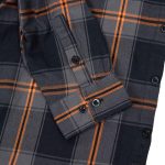 MMCC Burnline Men’s Black Gray Orange Plaid Flannel Shirt – 100% Cotton Long Sleeve Button-Up – MMC11623 - Image 11