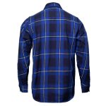 MMCC Blue Wire Men’s Navy Blue White Plaid Flannel Shirt – 100% Cotton Long Sleeve Button-Up – MMC11624 - Image 14