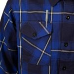 MMCC Blue Wire Men’s Navy Blue White Plaid Flannel Shirt – 100% Cotton Long Sleeve Button-Up – MMC11624 - Image 11