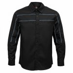 MMCC Men’s Octane Long Sleeve Mechanic Shirt – Black with Grey Stripe – 50-50 Cotton Poly – MMCC16000 - Image 8