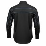 MMCC Men’s Octane Long Sleeve Mechanic Shirt – Black with Grey Stripe – 50-50 Cotton Poly – MMCC16000 - Image 11