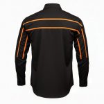 MMCC Men’s Octane Long Sleeve Mechanic Shirt – Black with Orange Stripe – 50-50 Cotton Poly – MMCC16003 - Image 10