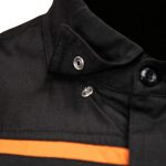 MMCC Men’s Octane Long Sleeve Mechanic Shirt – Black with Orange Stripe – 50-50 Cotton Poly – MMCC16003 - Image 7
