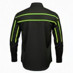 MMCC Men’s Octane Long Sleeve Mechanic Shirt – Black with Neon Green Stripe – 50-50 Cotton Poly – MMCC16004 - Image 13