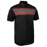 MMCC Men’s Petrol Classic Mechanic Button Up Shirt – Dual Chest Pockets – Microfiber Panel – Rider Ready – MMC16008
