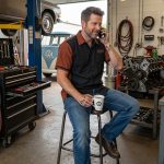 MMCC Men’s Pit Line Mechanic Button Up Shirt – Dual Chest Pockets – Microfiber Panel – Rider Ready – MMC16025 - Image 4