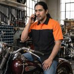MMCC Men’s Reveline Black Orange Grey Classic Mechanic Shirt – 100% Cotton W/ Microfiber Panel – MMC16029 - Image 6